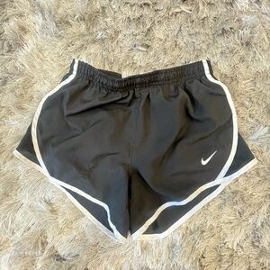 Nike Girls Black and White Athletic Shorts